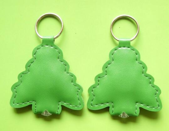 Promotional tree shape pu led keychain