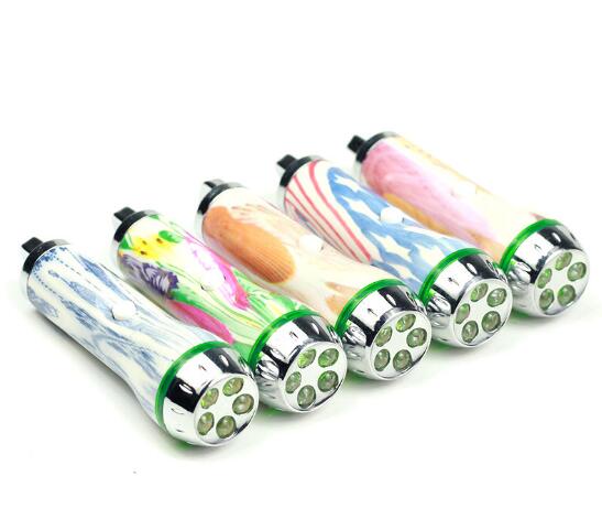 Promotional colorful printing custom logo mini metal led keychain