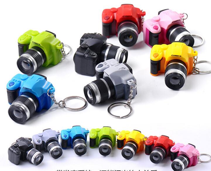 Promotional camera shape mini led keychain