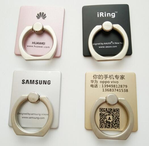 Promotional custom logo 360 degree swivel metal ring phone holder