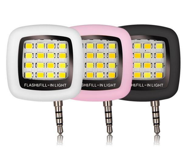 Mini Portable 16 LED Camera Fill-in Flash Selfie Light For Cell Phone