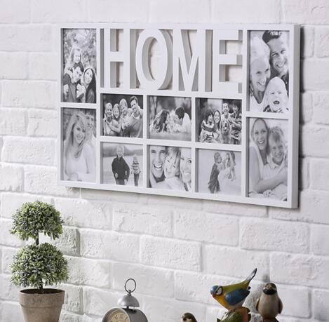 Promotional home shape 10pcs 6inch and 7inch family photo frame