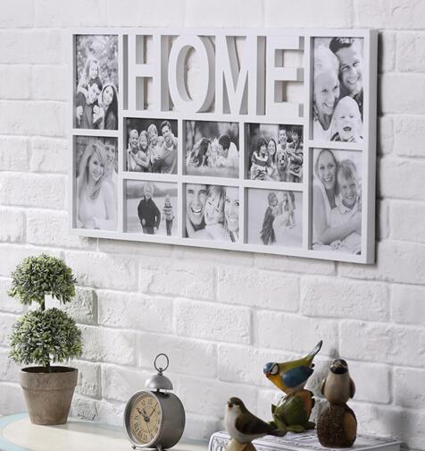 Promotional Home shape 10pcs 6inch and 7inch family photo frame