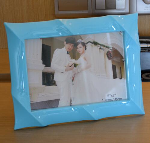 Promotional 7inch blue color desk picture photo frame