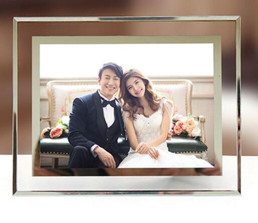 Promotional galss 7inch crystal picture frame