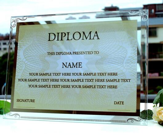 Promotional 6inch crystal glass picture frame