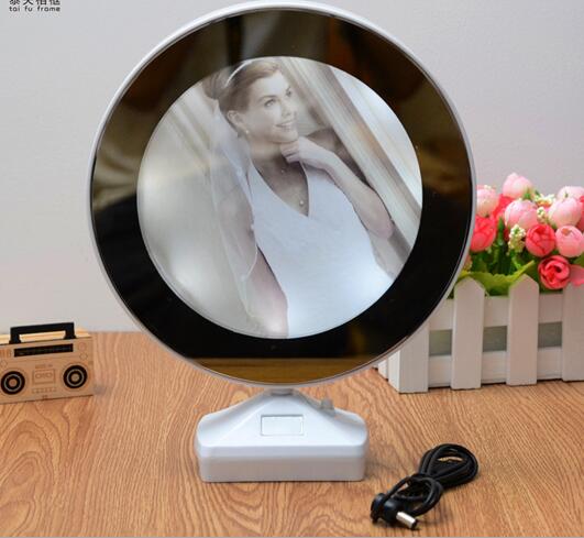 Promotional round shape led 17.5*17.5cm picture photo frame