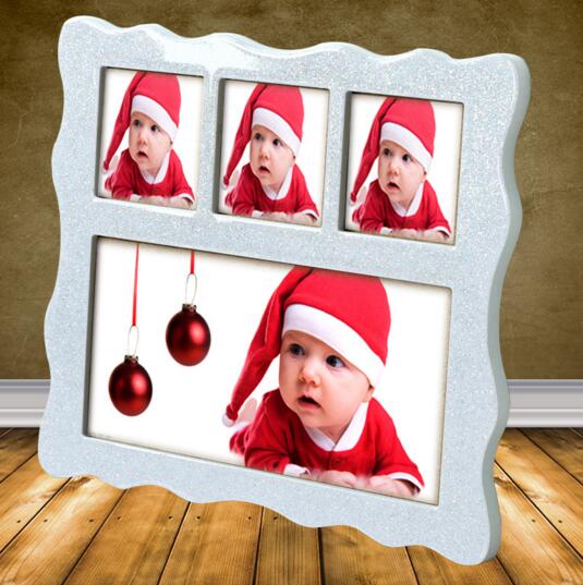 Promotional crystal baked porcelain material 3pcs baby photo frame