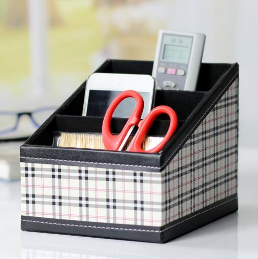HIgh quality pastoral style 3 compartment tv controller desktop organizer or storage box