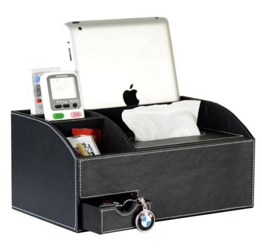 High qulaity tv controller and ipad and tissue box desktop organizer