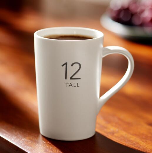 Promotional high quality white color ceramic mug