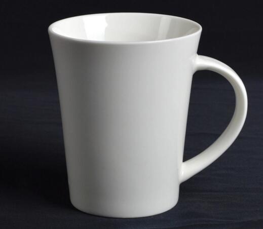 Promotional custom logo white color ceramic mug for office