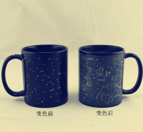 Promotional custom logo blue color change color mug