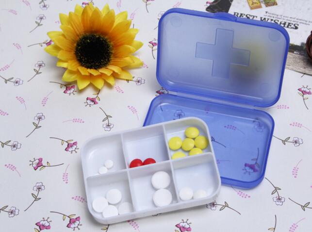 Promotional rectangular shape 6 days pill box or pill organiser