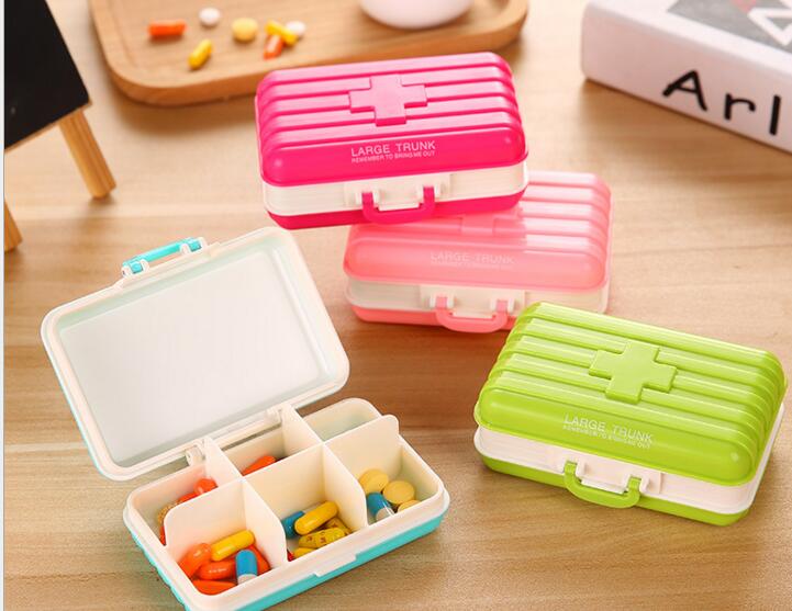 Promotional luggage shape 6 days pill box or 6 days pill organizer