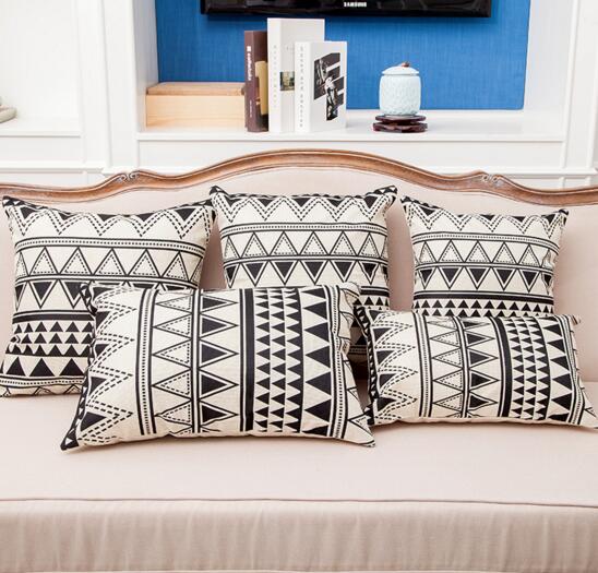 Hot sale digital printing square shape flax cushion pillow cover