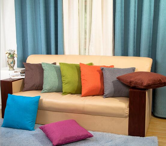 Custom digital printing square shape flax cushion pillow cover