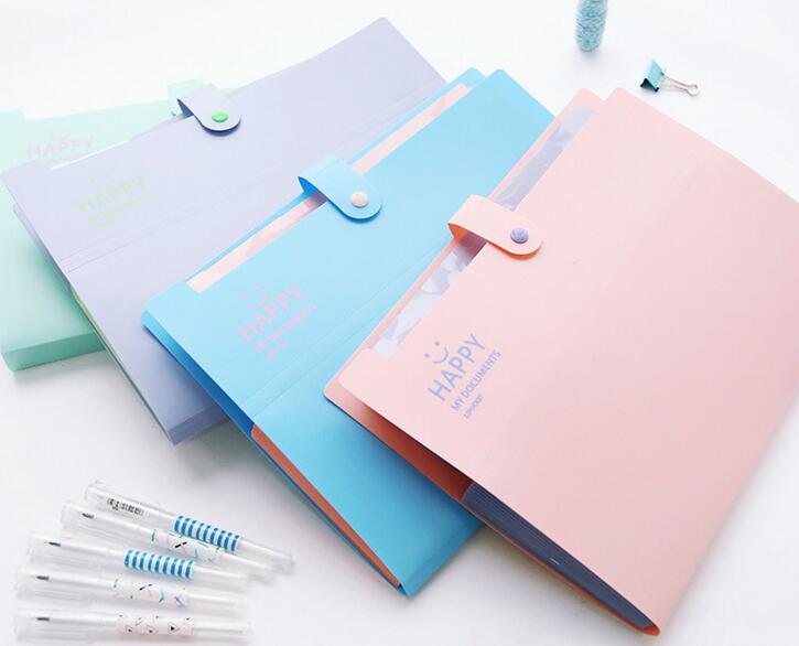 Promotional different color pp material 12 pocket expanding file flders