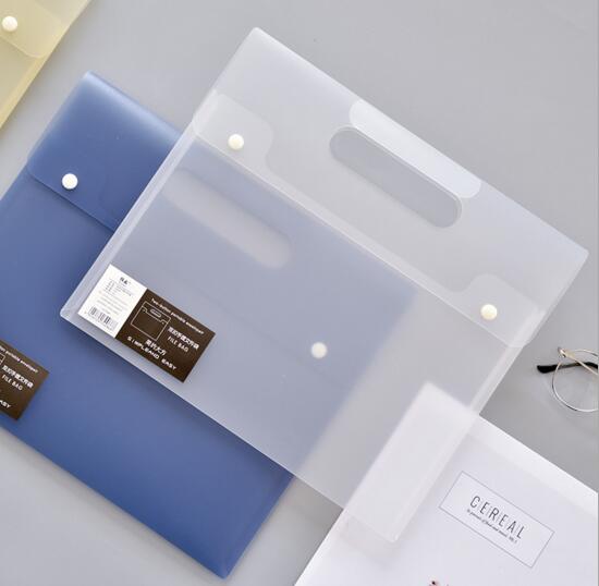 Wholesale 2 buckle faserners with hole handle plastic file folders
