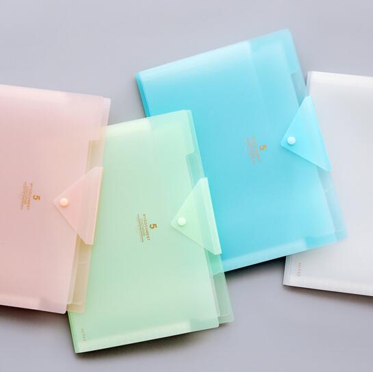 Wholesale 5 pocket or 8 pocket plastic expanding file folders with fasteners