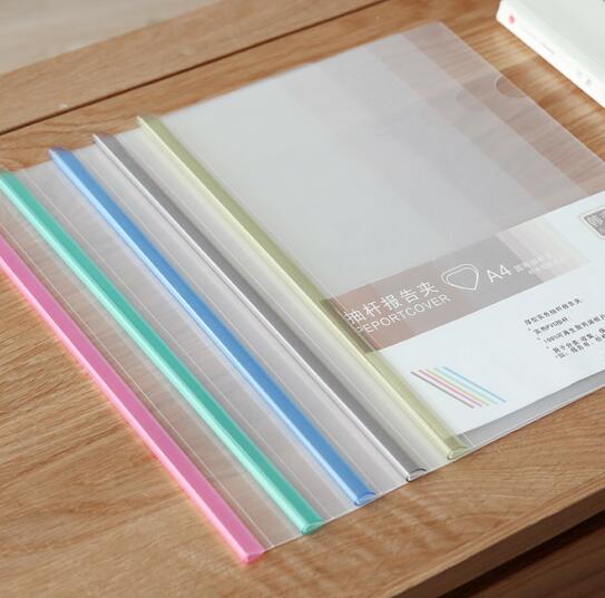 Promotional a4 size pp plastic file folder with clip