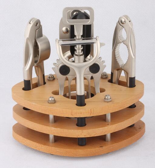 Promotional with wine accessories wooden frame for bottle opener
