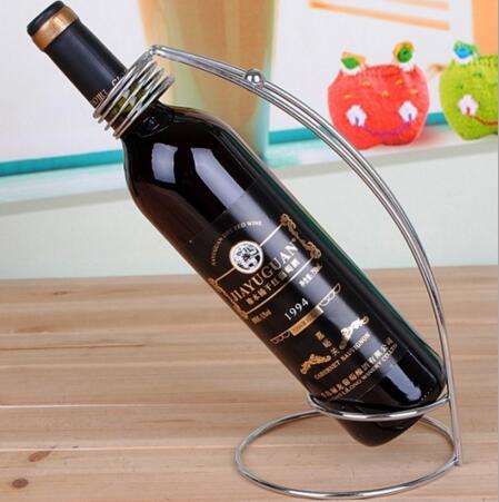 Promotional tin wrie art wine rack holder, wine bottle holder for 1 bottle