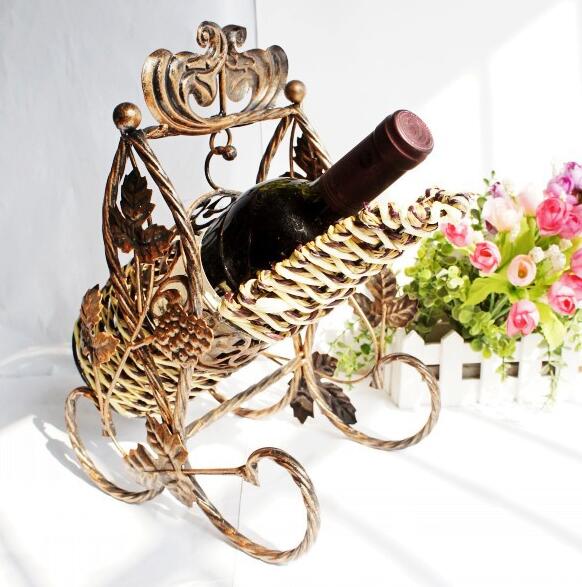 Promotional novetly red wine rack holder, red wine bottle holder for 1pc
