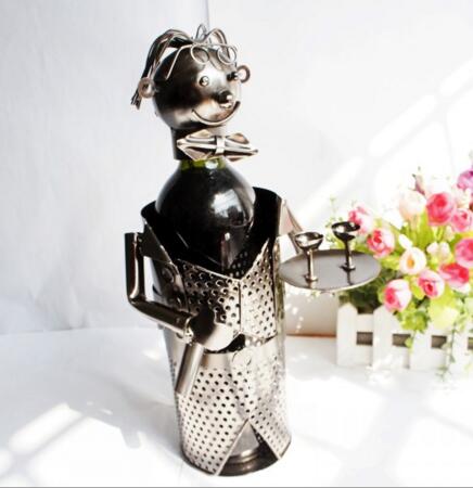 Cool style chef shape red wine bottle rack or wine stand
