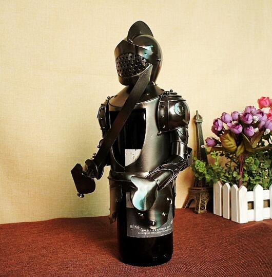 Promotional bronze cololr tin material wine rack and wine stand