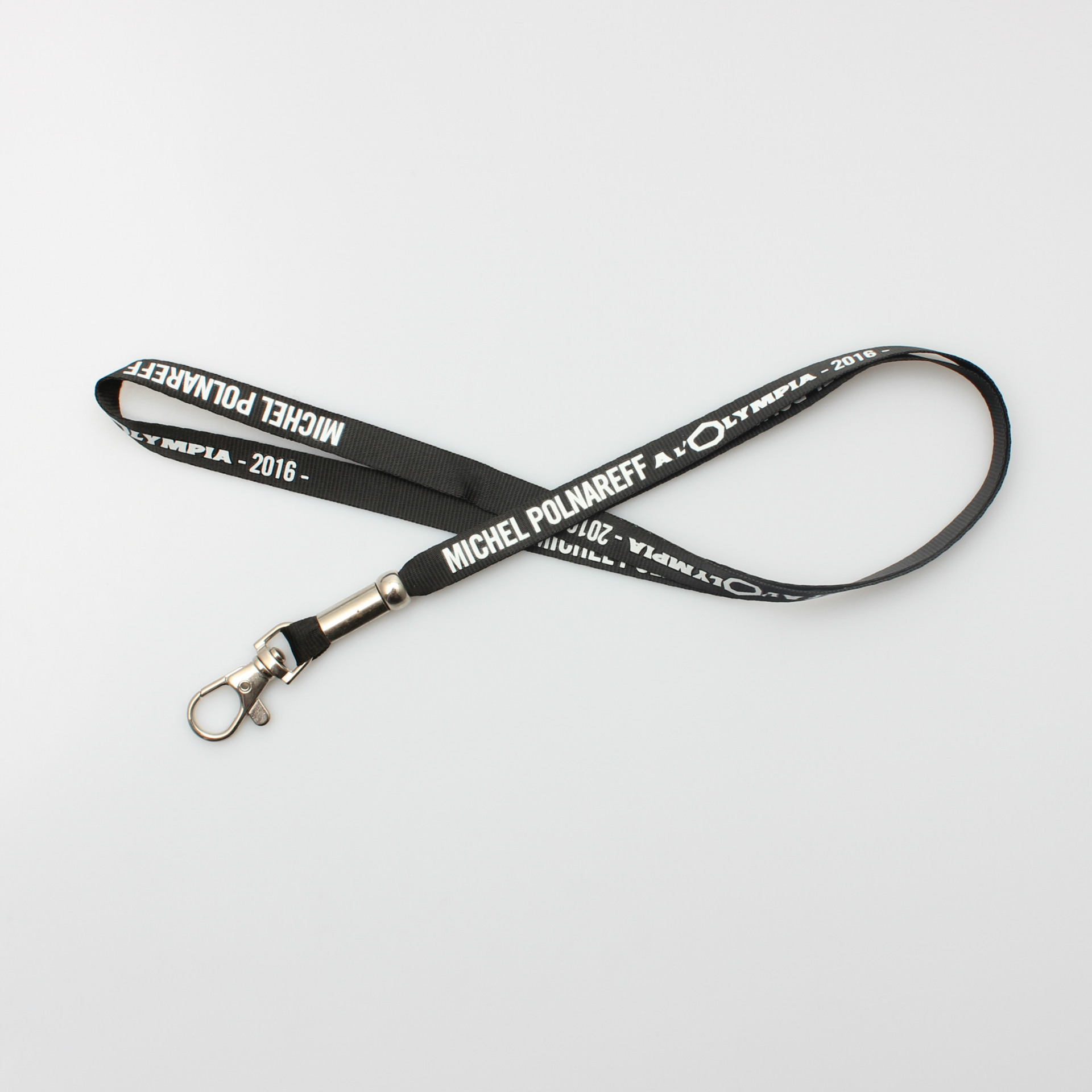 Promotional customized logo black color printed lanyard
