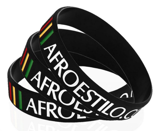 Promotional black color emboss and fill color silicone wristband