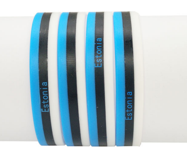 Customize combine 2 color silicone wristband