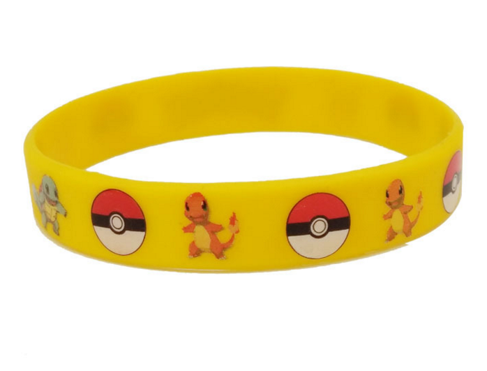 Promotional yellow color with heat transfer logo silicone wristband