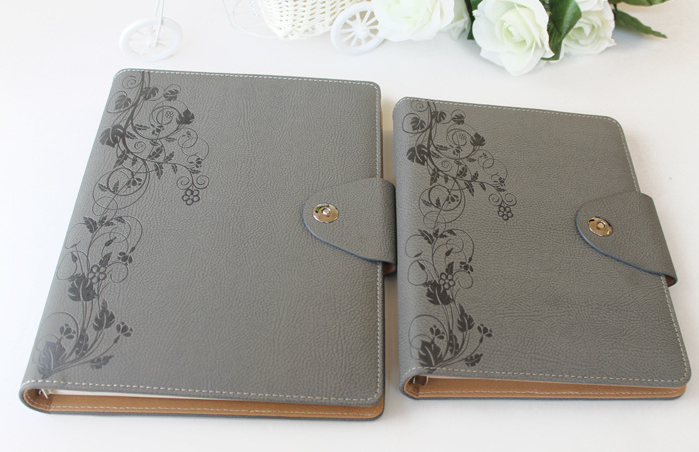 Customize high quality emboss logo pu notebook