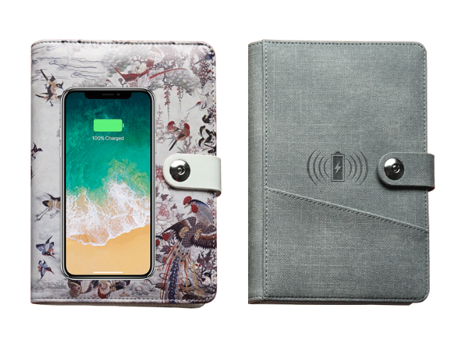 with 5w 4000mah wireless power bank pu notebook