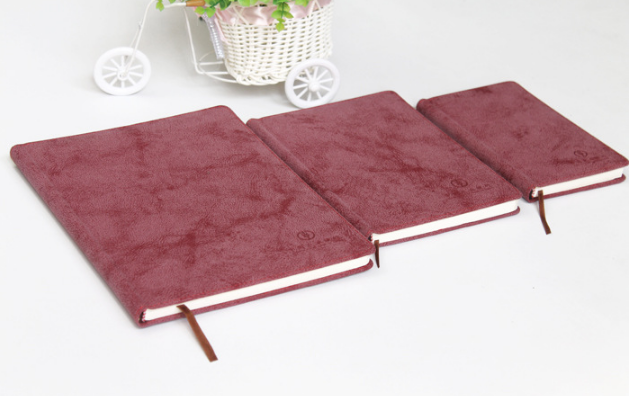 With gradient color pu notebook with customize emboss logo