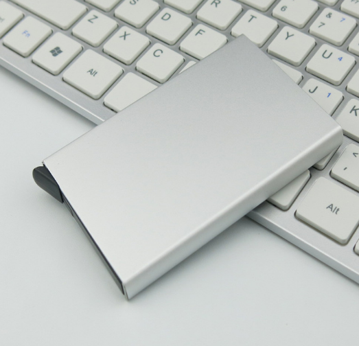 Wholesale customize logo RFID aluminum metal name card holder