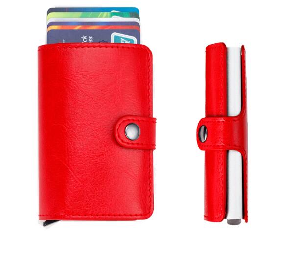 Good quality RFID metal name card bank card credit card holder with pu cover