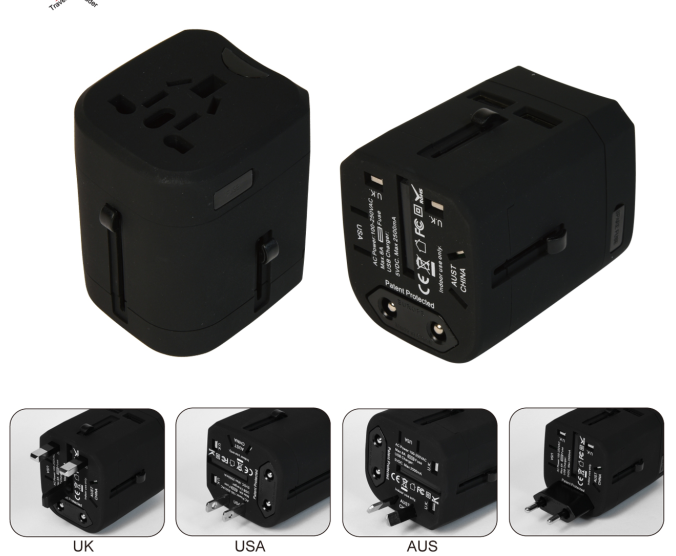 Wholesale customize logo universal travel adaptor