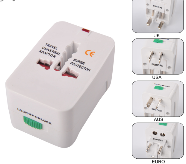 Promotional customize logo travel adaptor