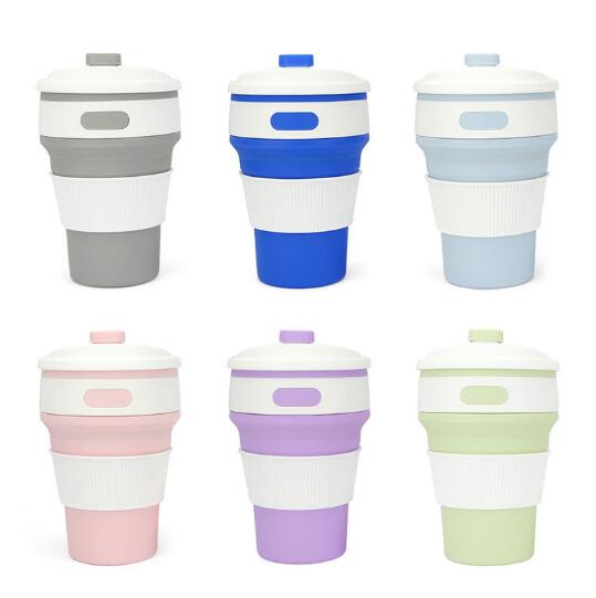 Popular 350ml silicone sport foldable bottle