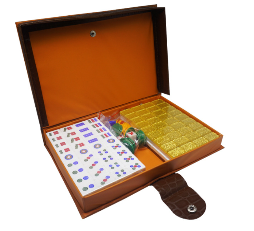 Singapore Mahjong 23MM Mini Acrylic Mahjong Crystal Mahjong with Accessories