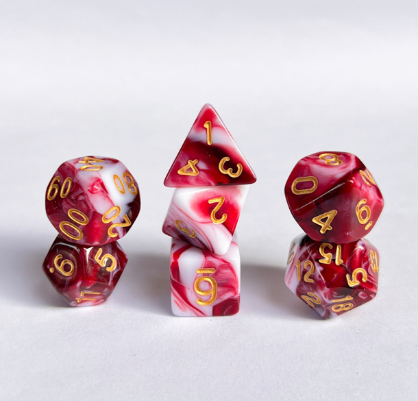 Colorful Running Group red Dice Multi-faceted Cthulhu Board Game 8 Acrylic 20 Digital Dice